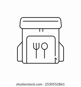 Icono de la bolsa de la comida para llevar Vector de signo