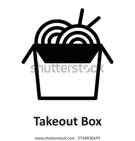 Takeout Box Vector Icon which can easily modify or edit

