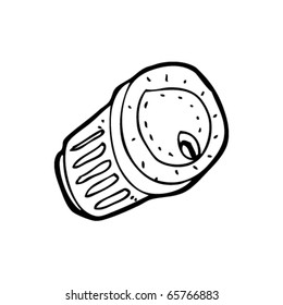 takeout coffee cup cartoon