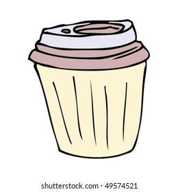 takeout coffee cup drawing