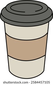 Takeout coffee cup vector illustration