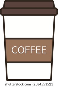 Takeout coffee cup vector illustration