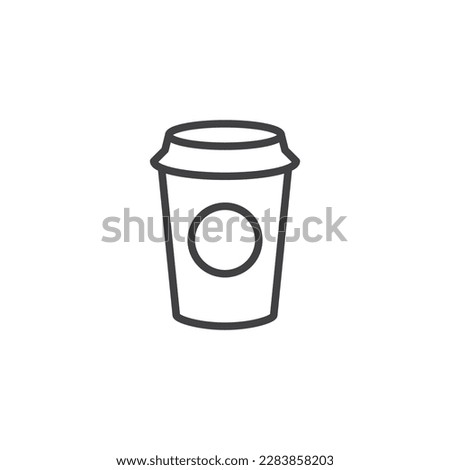 Take-out coffee line icon. linear style sign for mobile concept and web design. Paper coffee cup outline vector icon. Symbol, logo illustration. Vector graphics