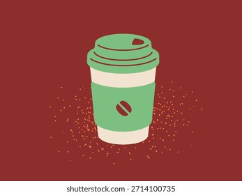 Café para llevar en una taza de papel