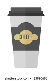 Take-out coffee in thermo cup