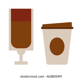Take-out coffee in thermo cup