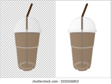 Take-out cup, Coffee take away cup of clear color, Plastic cup for your design and logo.