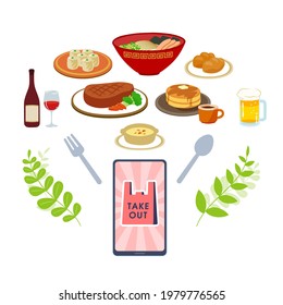 Takeout image.Vector illustration that is easy to edit.