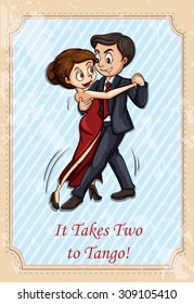 Se necesitan dos para la ilustración del tango