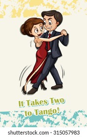 Takes two to tango illustration