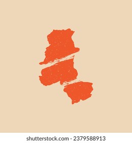 Takhar Map Grunge - World Map International vector template. Afghanistan region vector