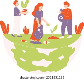 Taking Care of Earth Illustration