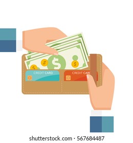 Taking Cash Out from Wallet
