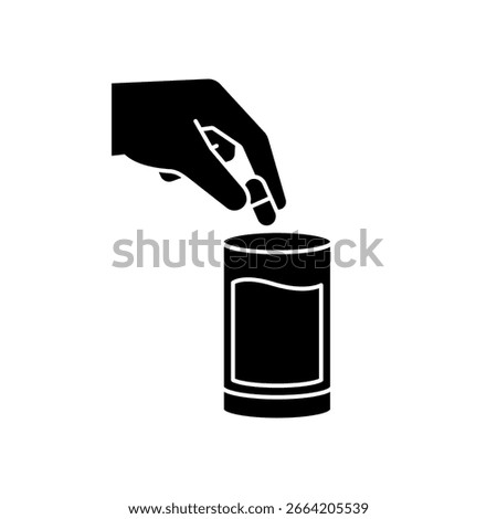 Taking or eating a pill icon set. Sick people takes a pill or supplement or vitamin. Hand putting a pill into the a glass of water. Put a pill in the mouth. Vector Illustration.