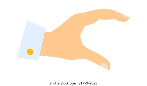 Taking human hand. Vector illustration