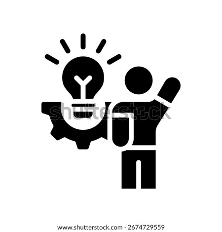 Taking Initiative Icon Glyph Vector Illustration