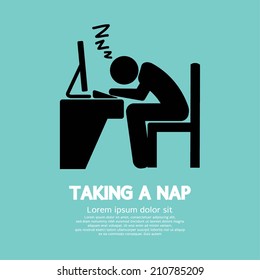 Taking a Nap Graphic Symbol Vector Illustration