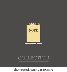 Taking of notes icon.A pen vector icon. A symbol of taking of the notes.