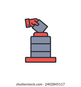 taking oath icon. vector.Editable stroke.linear style sign for use web design,logo.Symbol illustration.