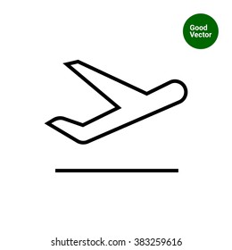 Taking off airplane
