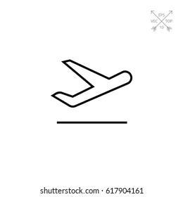 Taking off airplane
