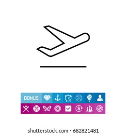 Taking off airplane