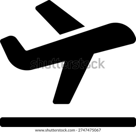 taking off glyph icon illustration vector