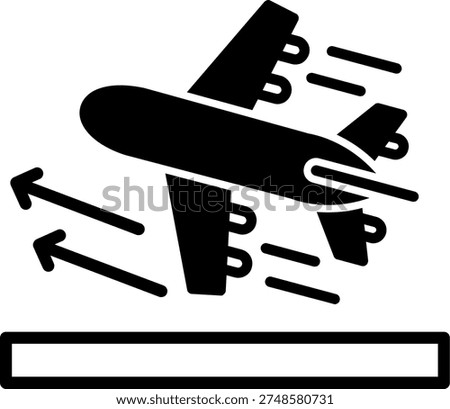 Taking off Line Fill Style Icon