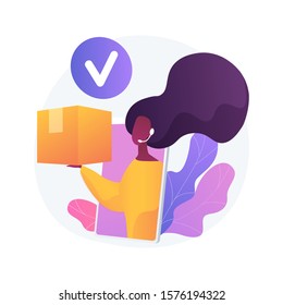 Taking orders by phone, store contact center, customers support. Easy order, fast delivery, trade service. Call center operator cartoon character. Vector isolated concept metaphor illustration.