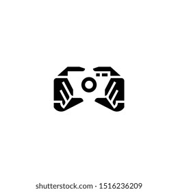 Taking a photo shot logo with creative shape