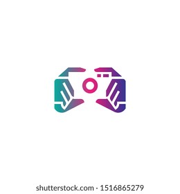 Taking a photo shot logo with creative shape