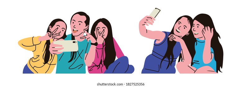Taking a photo of yourself can be done independently, namely by using the front on our cellphone. This activity is called selfie, you can capture pictures of yourself and with friends.