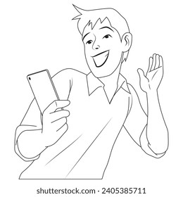 Taking picture of his own self.