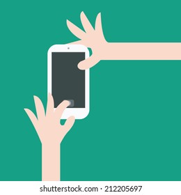 Taking a selfie photo