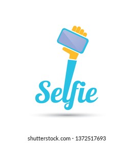 Taking Selfie Photo on Smart Phone concept icon isolated on white. vector illustration