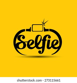 Taking Selfie Photo on Smart Phone concept icon set. vector illustration