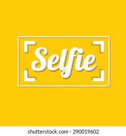 Taking Selfie Photo on Smart Phone concept icon set. vector illustration