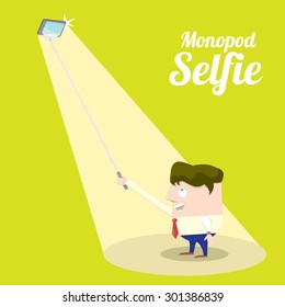 Taking Selfie Photo on Smart Phone concept illustration. vector illustration. 