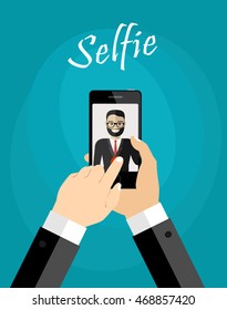 Taking Selfie Photo on Smart Phone