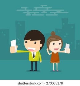Taking Selfie with Smart Phone