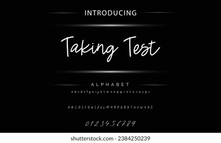 Taking Test signature Font Calligraphy Logotype Script Brush Font Type Font lettering handwritten