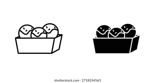 Coleção de design de ícone Takoyaki. Sinal e símbolo vetorial para designs de interface do usuário