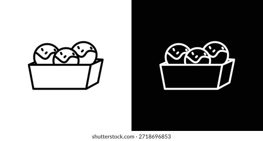 Elemento de logotipo de ícone do Takoyaki. Ilustração vetorial. EPS10