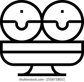 takoyaki icon. Thin linear style design isolated on white background
