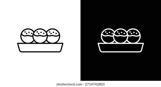 Icono de Takoyaki. Iconos de web lineal delgado