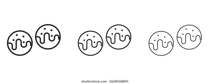 Ícone Takoyaki para Elementos de Sites ou Apps, Logotipo. Gráficos de vetor de pixel