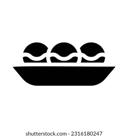 Takoyaki, Japan Flat Icon Logo Illustration. Japan Icon-set. Suitable For Web Design, Logo, App.