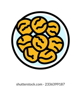 takoyaki japanese food color icon vector. takoyaki japanese food sign. isolated symbol illustration