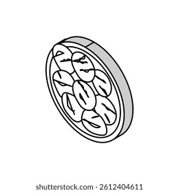 takoyaki japanese food isometric icon vector. takoyaki japanese food sign. isolated symbol illustration