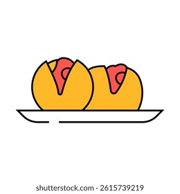 takoyaki japanese food line icon vector. takoyaki japanese food sign. isolated symbol illustration